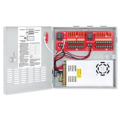 Seco-Larm Enforcer 12VDC Switching CCTV Power Supply, 18 Outputs, 10A